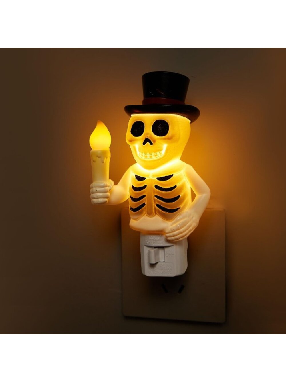 🎃Halloween Skeleton Night Light Dawn Sensor Room Decor Realistic Human